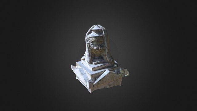 Draped Urn Headstone 3D Model