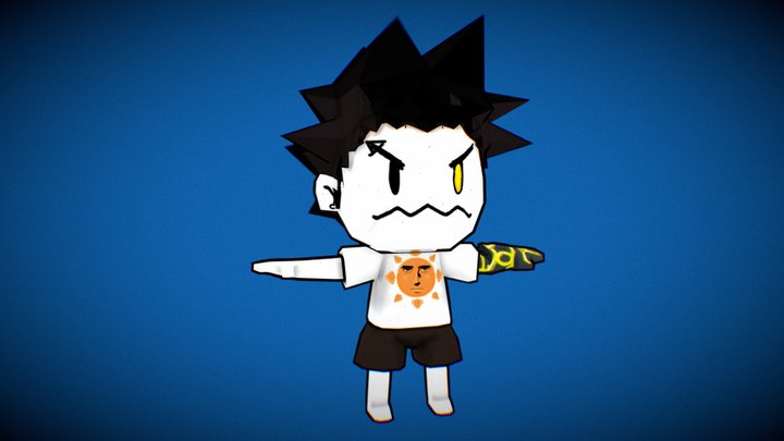 Lucius Lucio - OC  (Outline Text) 3D Model
