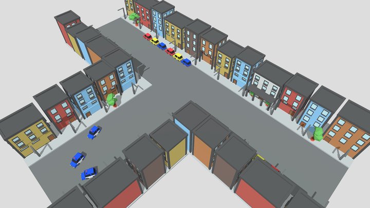 Unfinished Business - Small city scene 3D Model