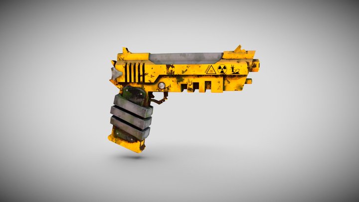 -Pistola Low (Toxic Future)- 3D Model