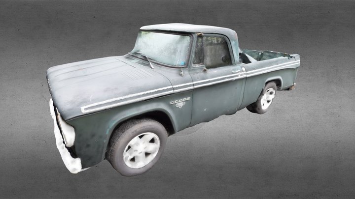1966 Dodge D100 Sweptline 3D Model