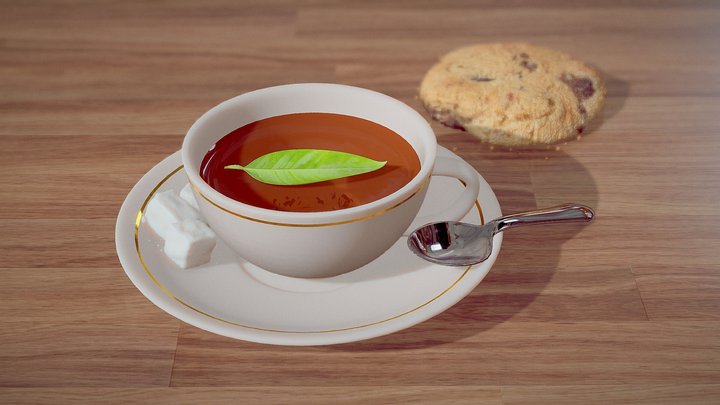 A cup of tea 3D Model