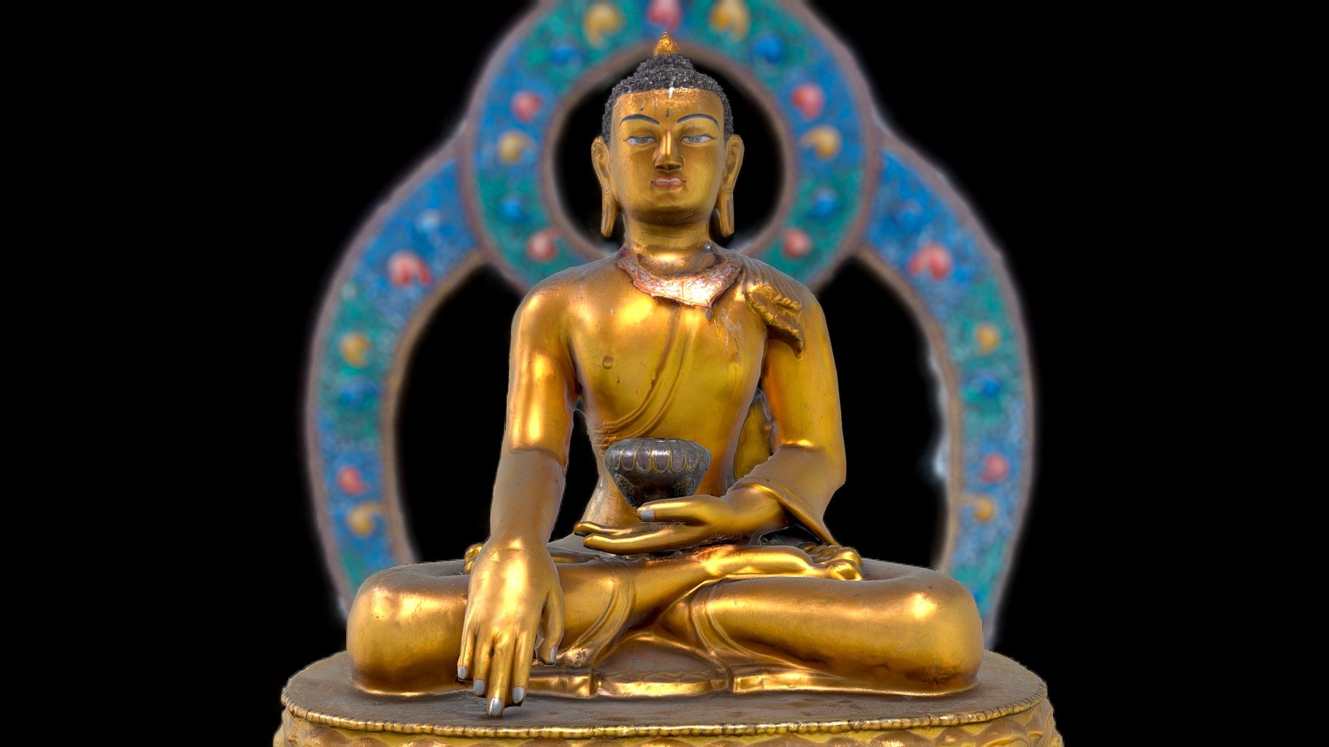 Golden Buddha W/2 LOD - Nepal Heritage - Buy Royalty Free 3D Model By ...