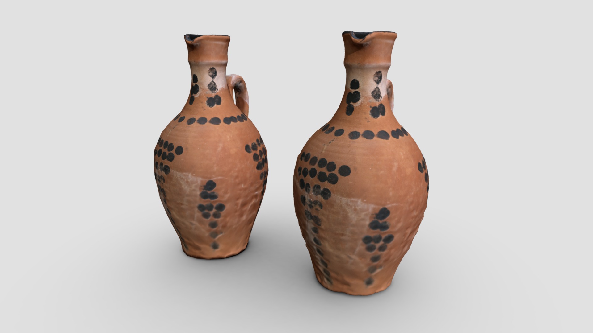 3D model Jar (Photogrammetry) & low poly - This is a 3D model of the Jar (Photogrammetry) & low poly. The 3D model is about a couple of vases with designs.