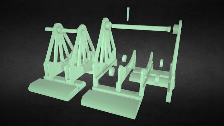 Tacblades Spool Mount V1 Exploded 3D Model