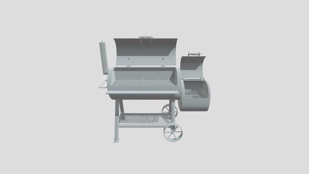 Offset Barrel Barbecue Smoker