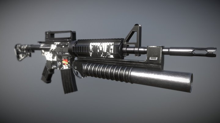 M4A1 SOPMOD 3D Model