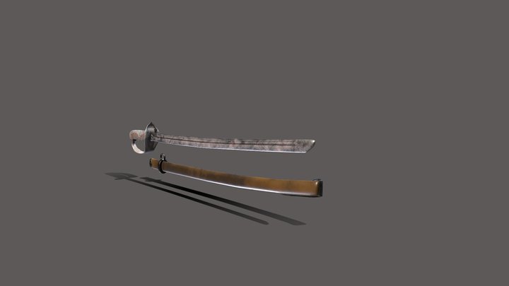 Japanese Type 32 Cavalry Saber 3D Model