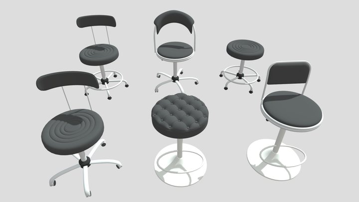 Office Chair - Swivel chair - Bar chair - Office 3D Model