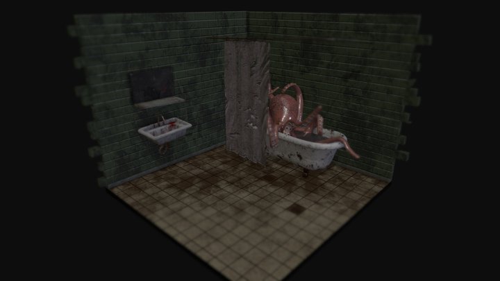 Abandoned Bathroom 3D Model