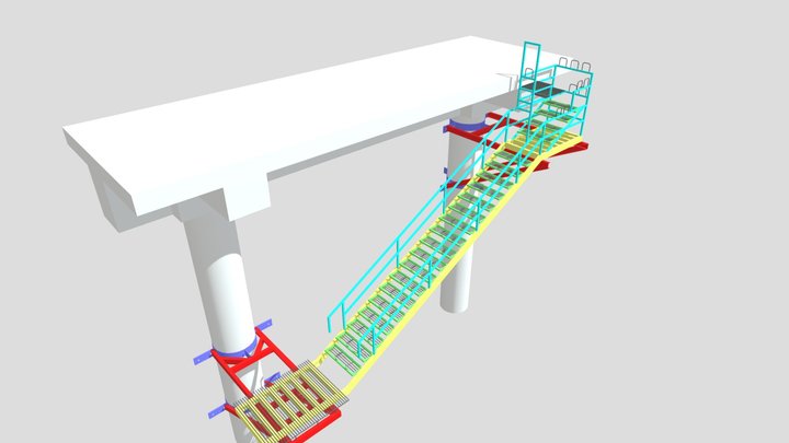 Temporary Ladder Harbour 3D Model