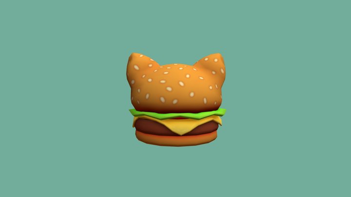 Cat Burger 3D Model