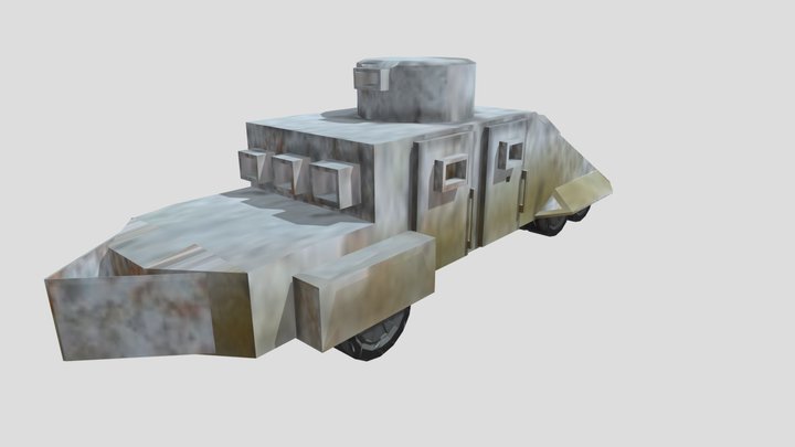 Monstruo blindado oxidado 3D Model