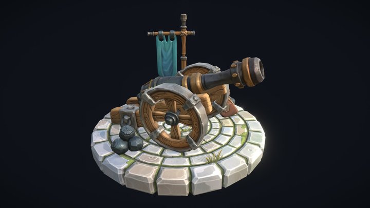[Student Work] Stylized Cannon 3D Model