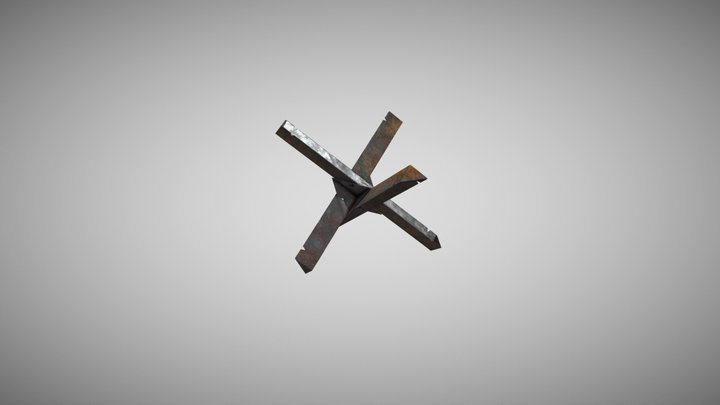 Anti Tank Barricade 3D Model
