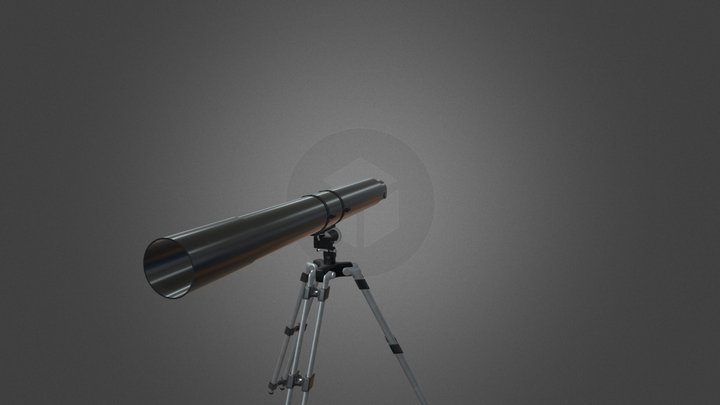 Refractor Telescope EQ 3D Model