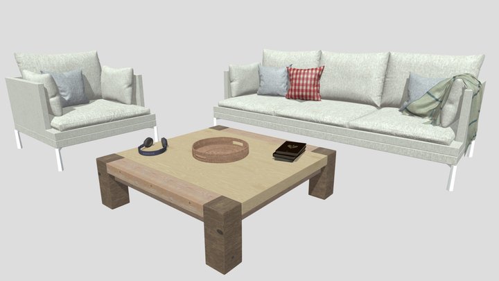 Living Room Set 3D Model