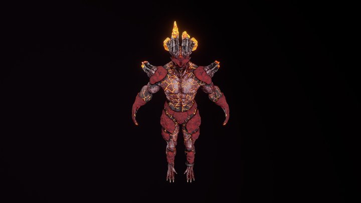 Fire Demon 3D Model