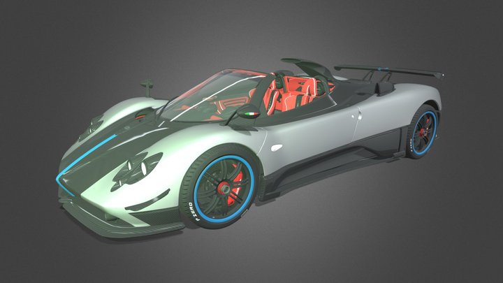 Pagani Zonda Cinque Roadster 3D Model