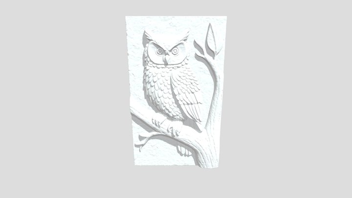 Owl Carved 3D Model