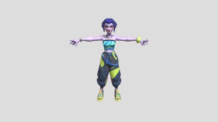 Gamer Character Style 3D Model
