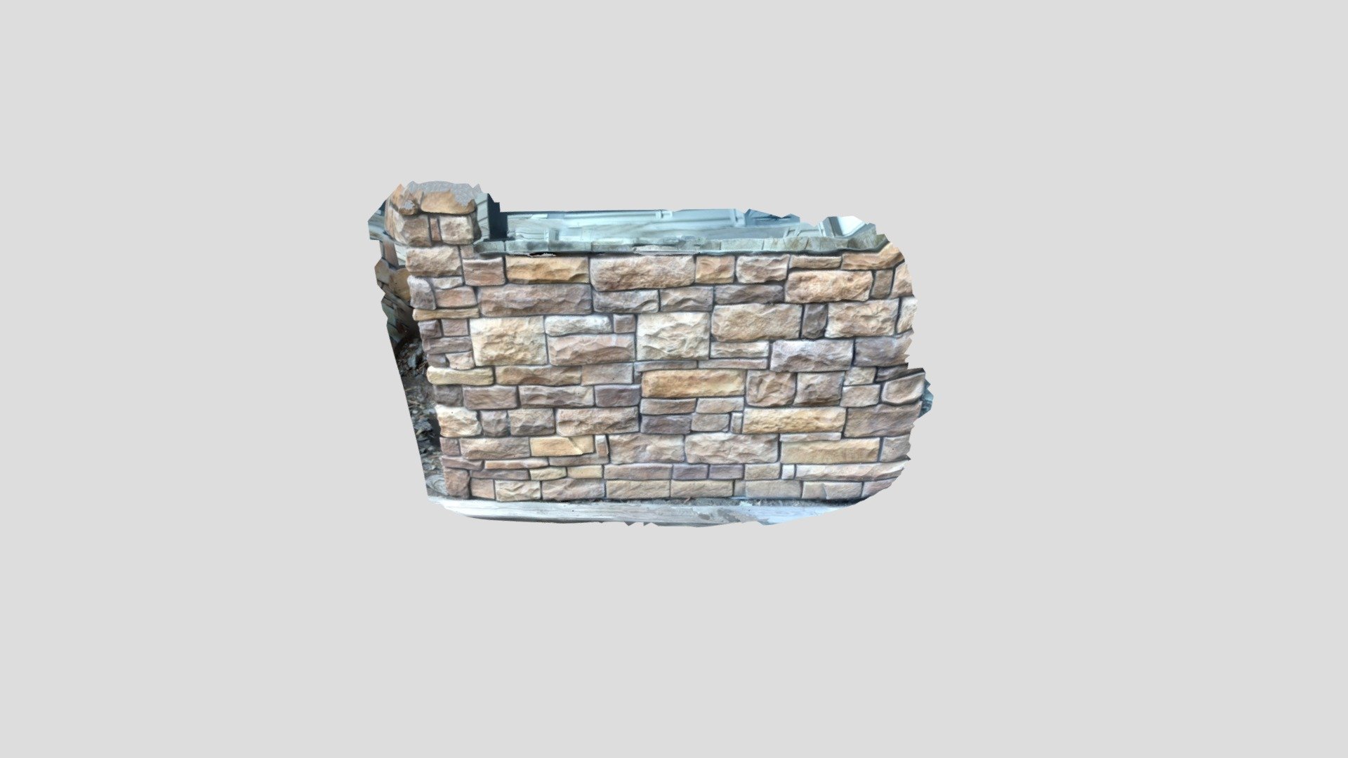 Scanned brick wall