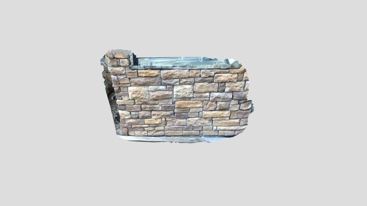 Scanned brick wall 3D Model