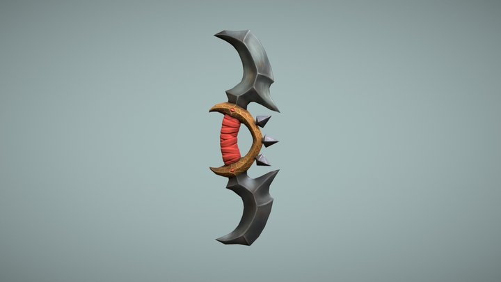 Double-Bladed Dagger 3D Model