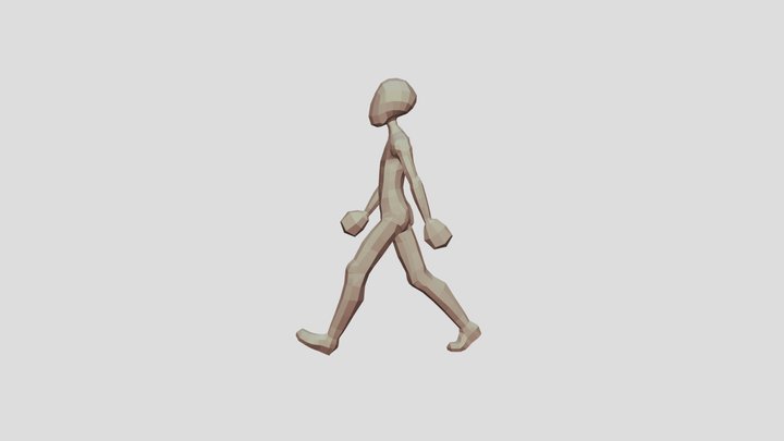 Simple Character Walk v2 3D Model