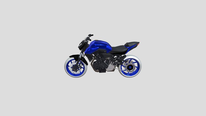 Motorcycle Yamaha - MT 07 2024 3D Model