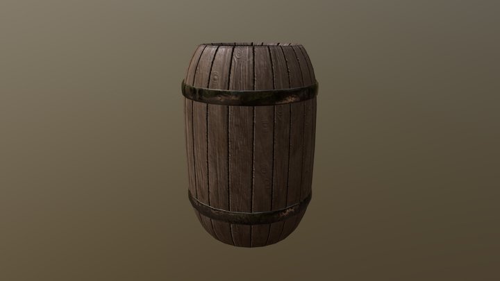 Barril medieval 3D Model