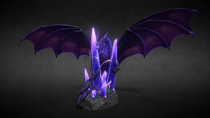 Violet dragon 3D Model