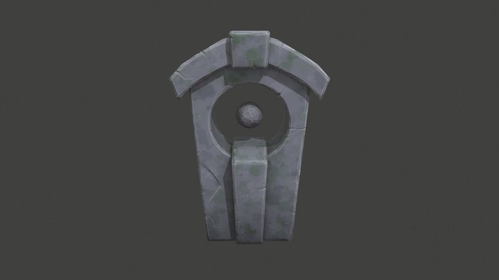 Stylized Small Stone Monument [LowPoly] 3D Model