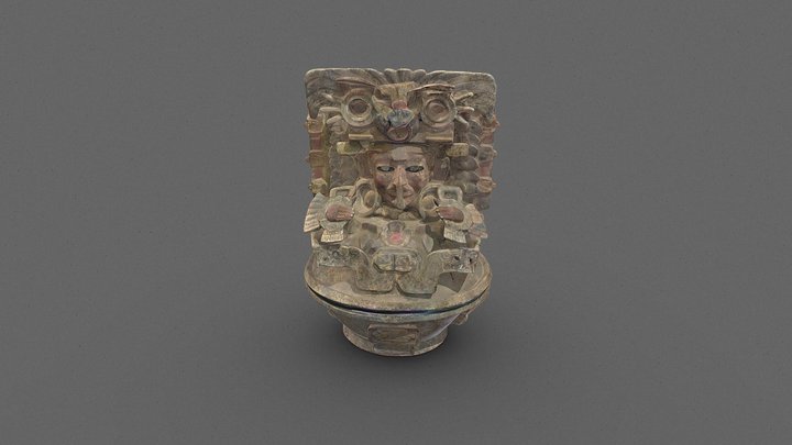 Incensario estilo Teotihuacano 3D Model