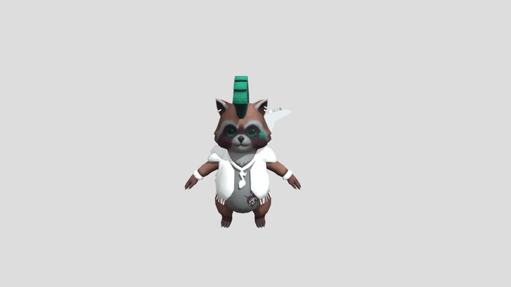 Pet - Raccoon 3D Model