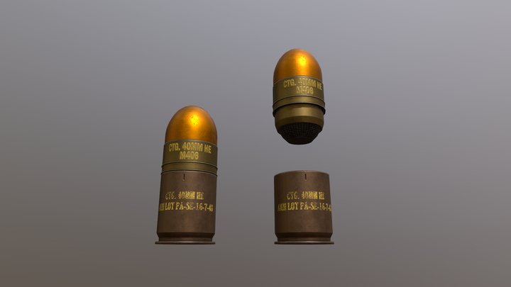 M406 Grenade 3D Model