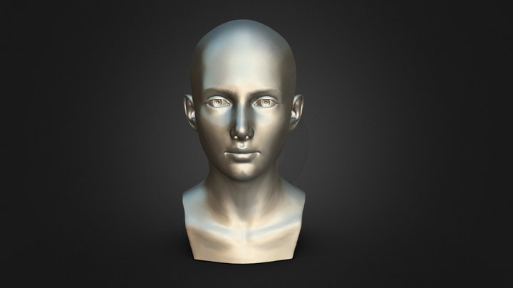 Female Head 3D Model