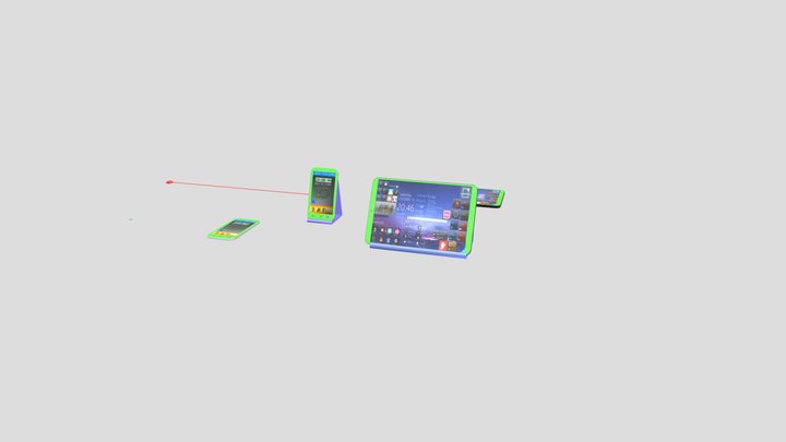 simple phones and tablets 3D Model