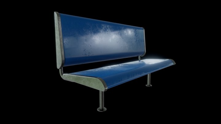 Mumbai Local Train - Passenger Seat 3D Model