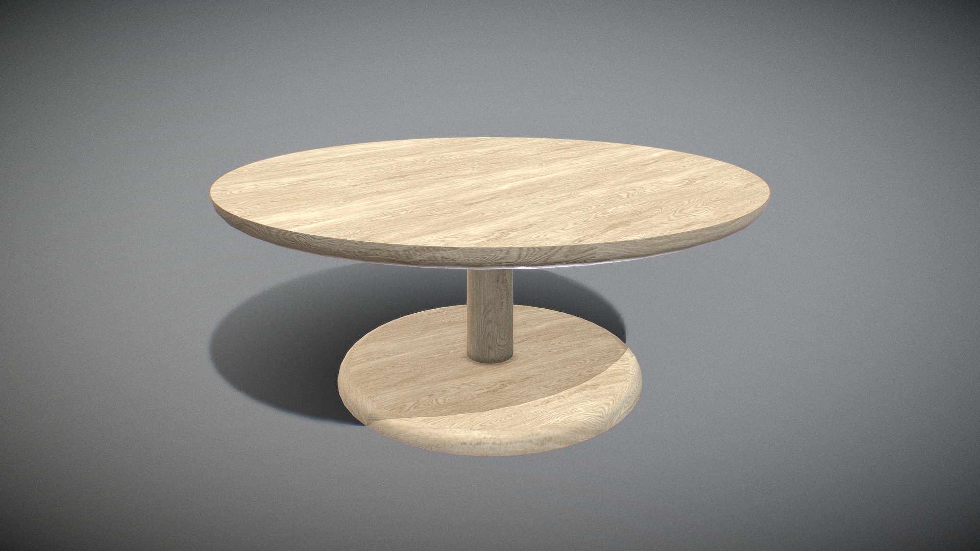 3D model PON Table 1295-Oak - This is a 3D model of the PON Table 1295-Oak. The 3D model is about a wooden table on a grey background.