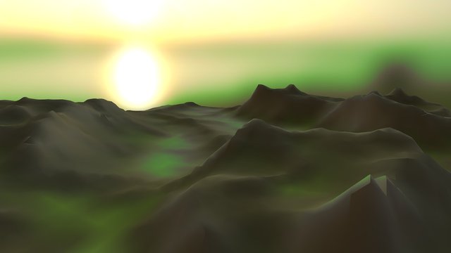 Strange Planet Terrain 3D Model
