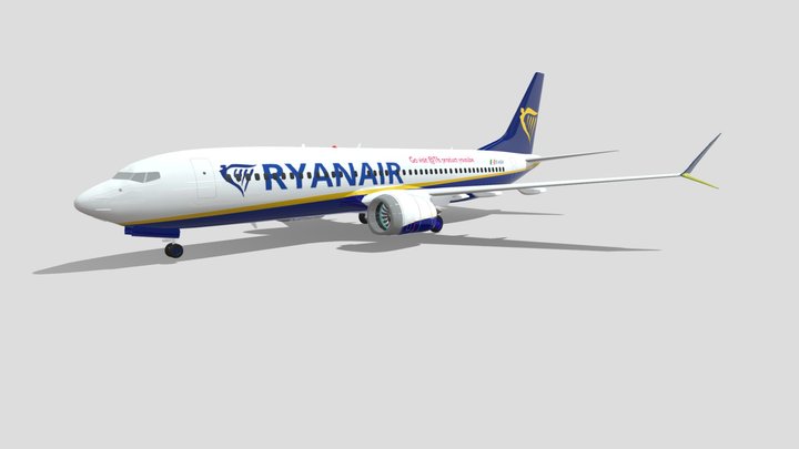 Rynair boeing 737 (free if...) 3D Model