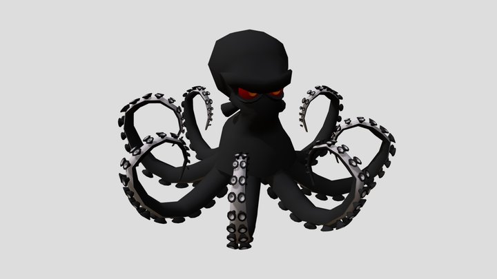 Angry Octupus 3D Model