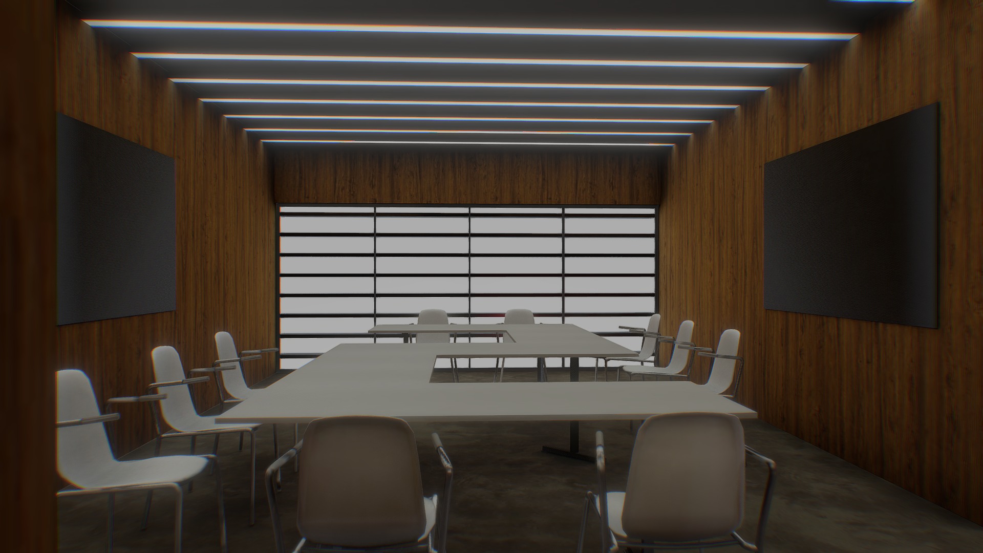 3D model VR Conference Room Thank you followers 2000 ! - This is a 3D model of the VR Conference Room Thank you followers 2000 !. The 3D model is about a room with a table and chairs.