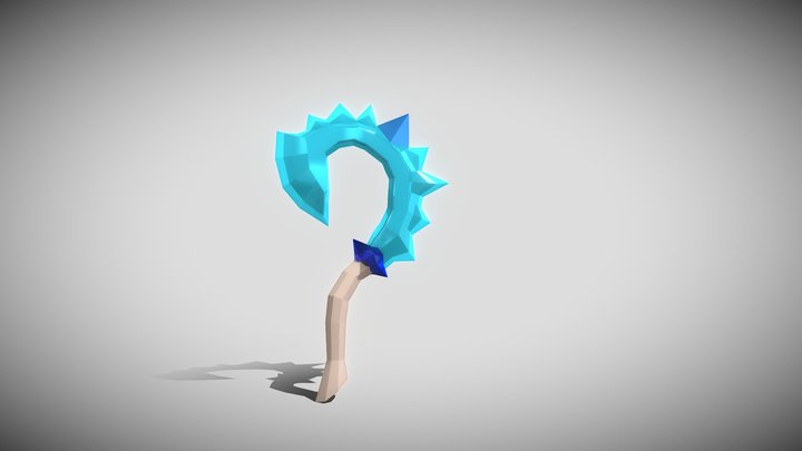 Sickle Diopside Crystal 3D Model