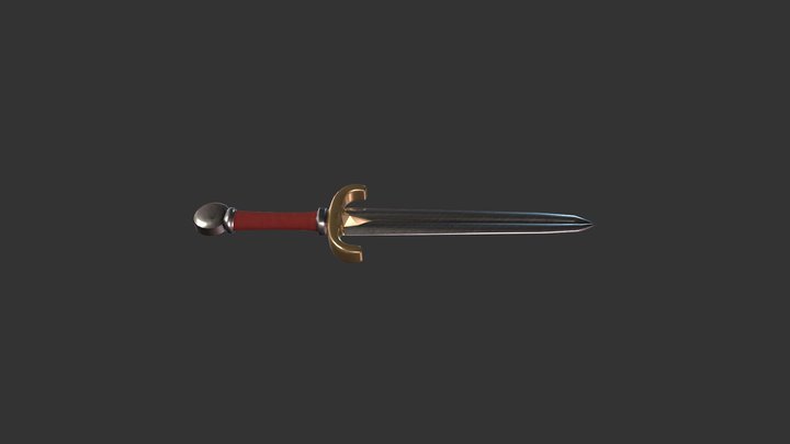 Sword Textured 3D Model