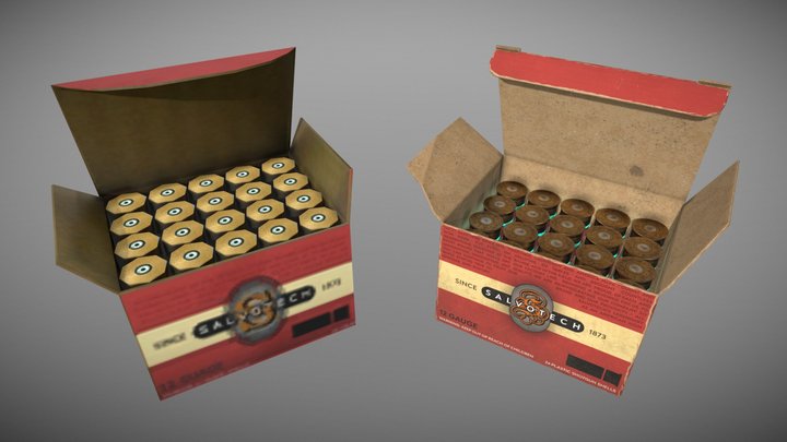 Half-Life 2 Remake. 12 Gauge Shotgun Shells 3D Model