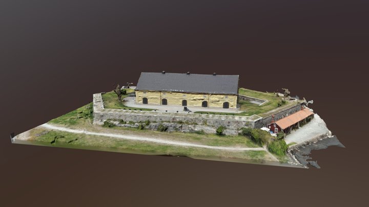 Bastion Kungshall, Karlskrona, Sweden. 3D Model
