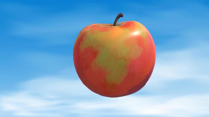 Rextextured Apple in my Style 3D Model