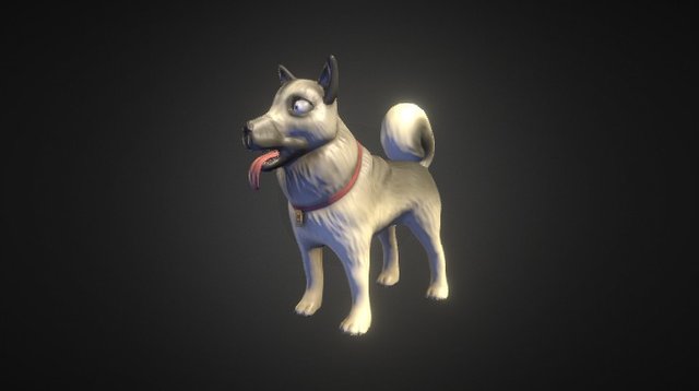 Caesar The Dog 3D Model